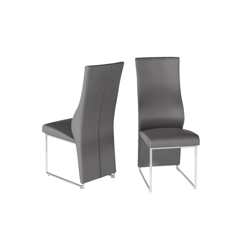Toya 46cm H Upholstered Side Chair, Grey