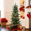Sapin de Noël artificiel vert de 1,37 m (4,5 pi) préilluminé avec des DEL blanc chaud et un pot en plastique noir