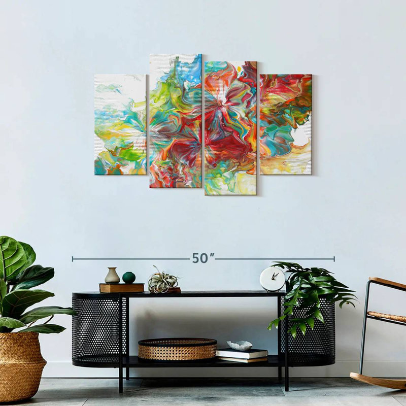 Avery Abstract Pouring X, 27" H x 43" W