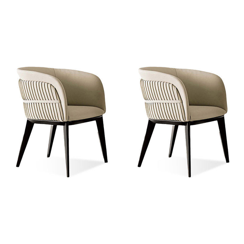 Ensemble de 2 chaises d'appoint Modern Beige