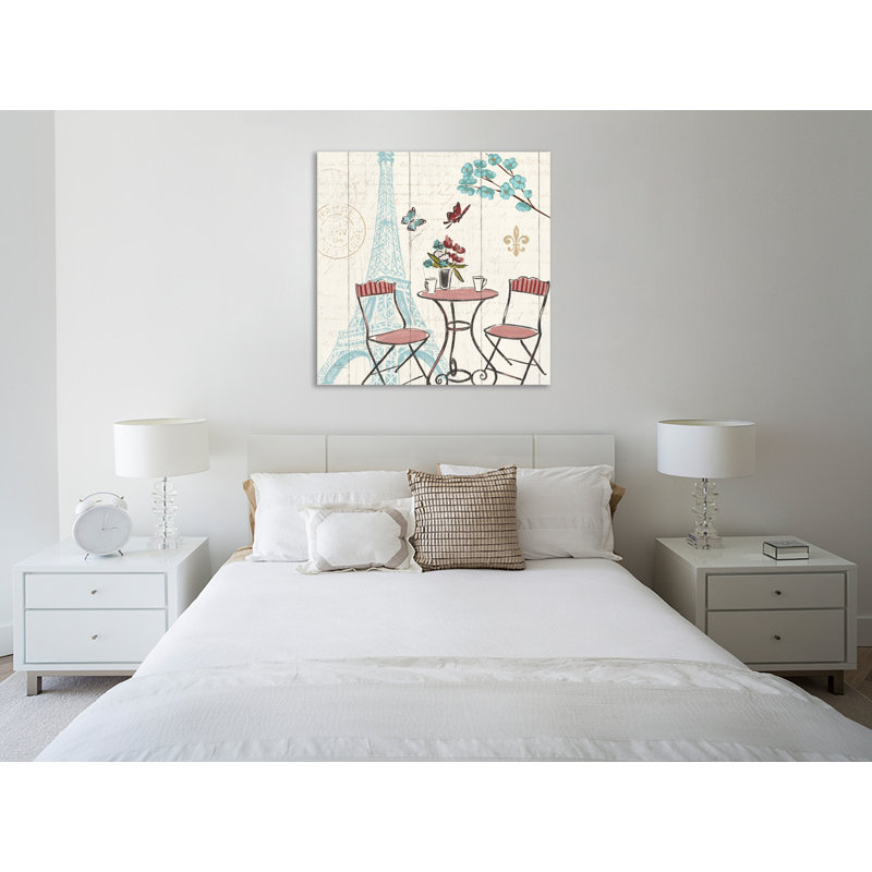 "Paris Tour VI", toile tendue par Janelle Penner, H 12 po x l 12 po x P 1,5 po