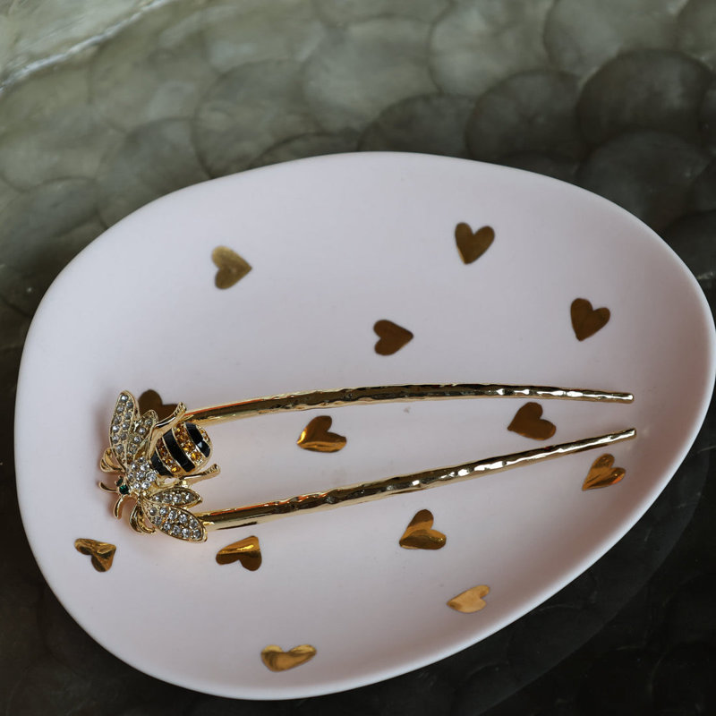 Mini heart porcelain ring dish