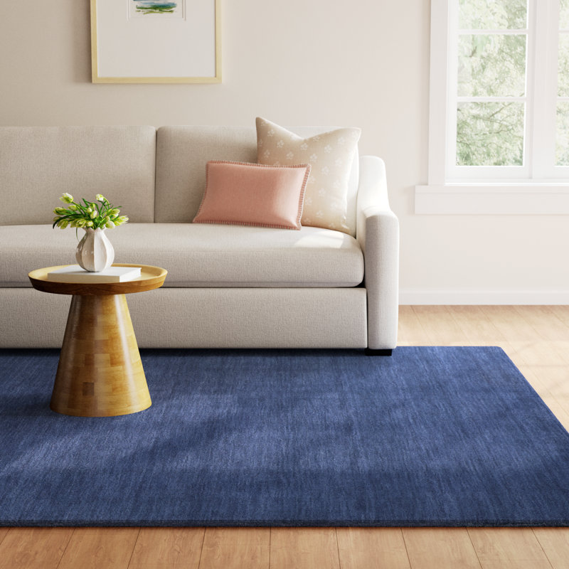 Kaden Performance Wool Indoor Rug, Rectangle 8' x 11', Blue
