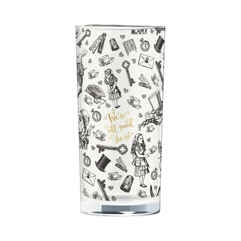 Alice In Wonderland 330ml Highball Glass Set