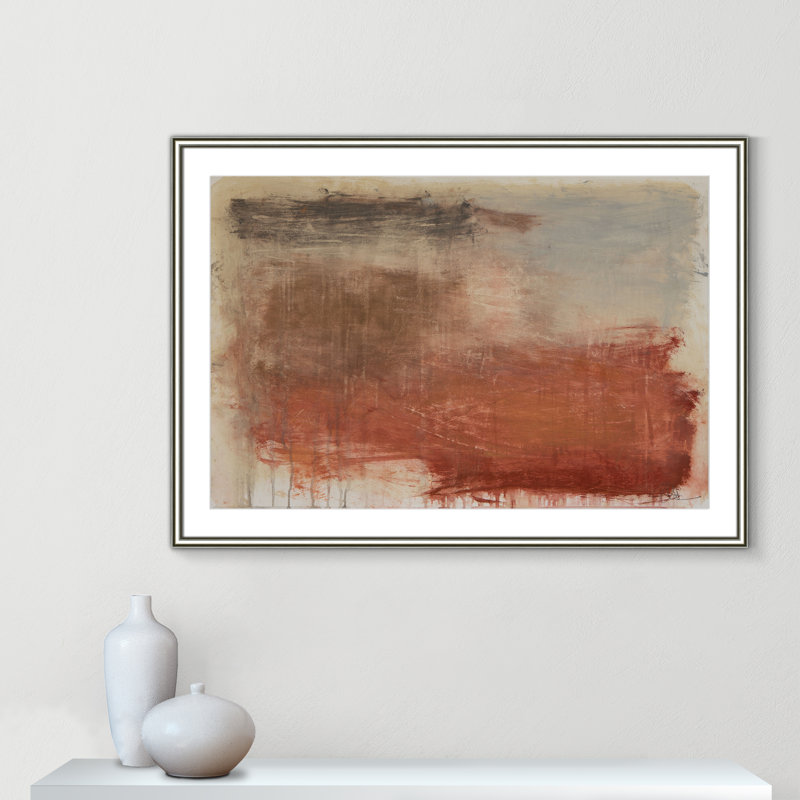 Autumn Over The Rivera Print by Casa Fine Arts, 30.75"H x 42.75" W x 0.875" D, Framed Print with Mat, Silver Classic