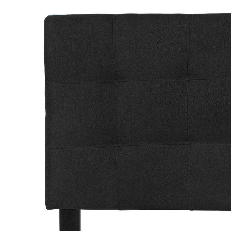 Ciriaca Quilted Tufted Upholstered Headboard, Black, Full
