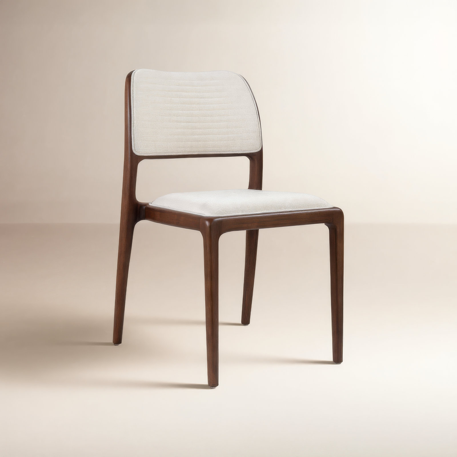 Modern Brazilian Gardener Side Chair, Nogal