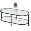 Glass Oval Coffee Table-942057623