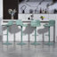 Ensemble de tabourets de bar 2 tabourets de bar pivotants à hauteur réglable avec dossier, chaises d'îlot de cuisine en cuir polyuréthane sans accoudoirs, grande base robuste pour la maison / le bar / le restaurant-1851539812-1851539808
