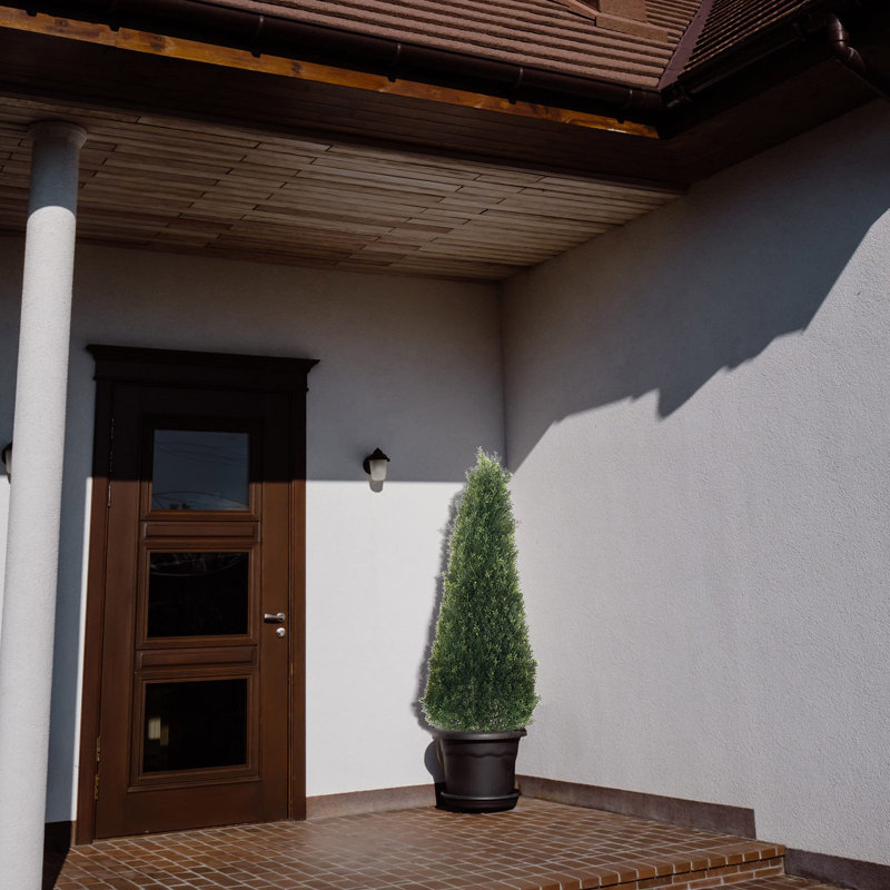 4.5'' Artificial Cedar Topiary in Planter