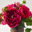 50 Shades Of Fuchsia - Peony, Poppy & Hellebore Arrangement In Gold Rustic Metal Pot