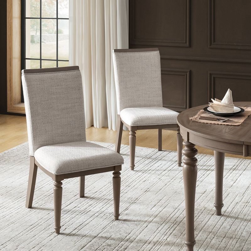 Claudio 20''W Transitional Upholstered High Back Dining Chair with Upholstered Back