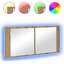 LED Bathroom Mirror Cabinet Washroom Mirror Storage Cupboard Organiser-293357310