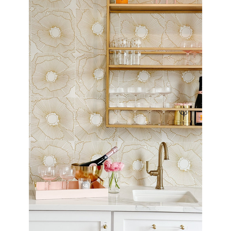Astaire Spritz 12" x 12" Straight Edge Porcelain Singular Wall and Floor Use Tile, White/Natural