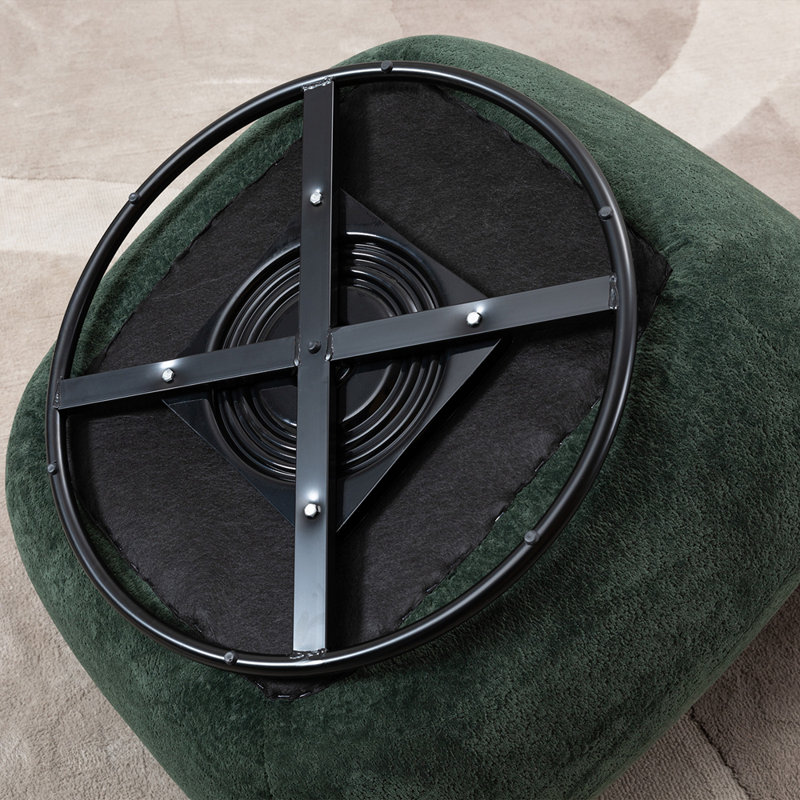 Fauteuil d'appoint pivotant de luxe moderne, Vert, H 29,92 po x l 27,55 po x P 33,07 po