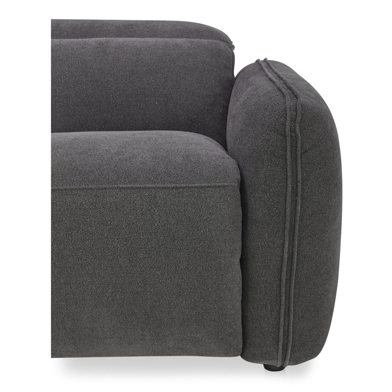 Fauteuil inclinable rembourré Pompeo, Boucle gris anthracite Elite