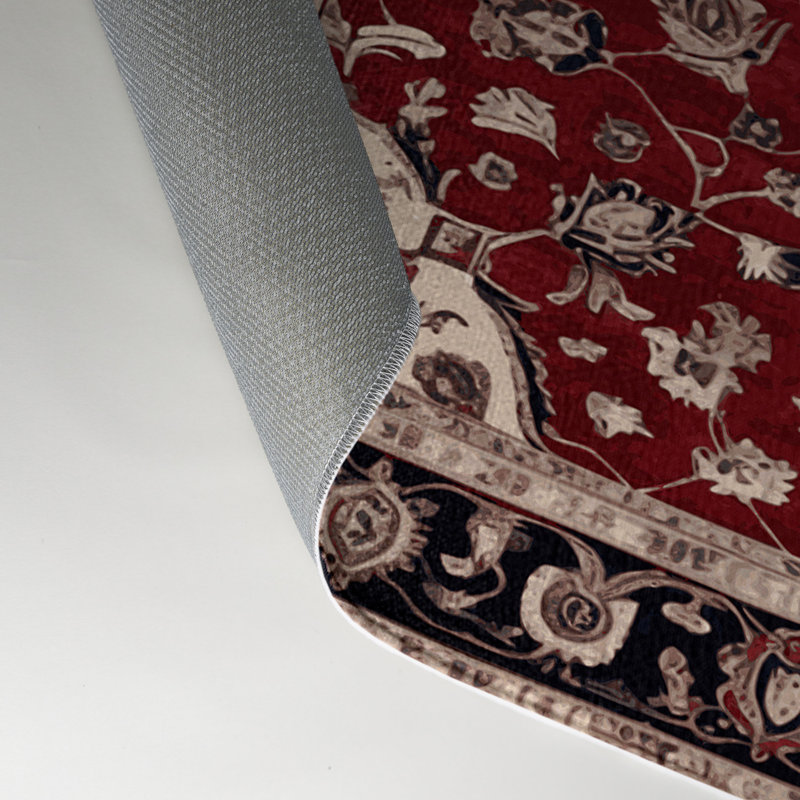 Tapis d'intérieur et d'extérieur rouge Persian, Rectangle 5 pi x 7 pi