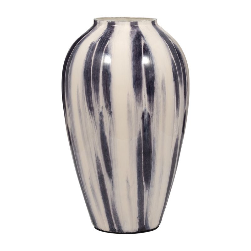 Jocelyn Glam Glass Vase with Sculptural Silhouette and Elegant Contemporary Design for Modern Home Decor Display Accent