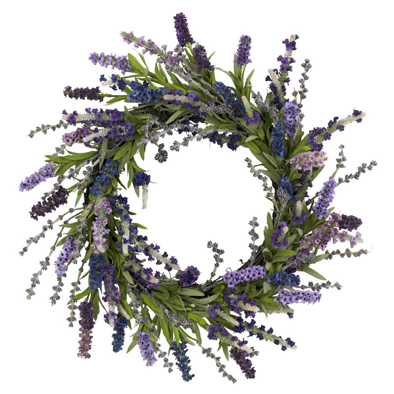 Faux Lavender Plastic 20'' Wreath