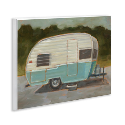 Retro Camper View Wall Plaque Art, design by Ethan Harper