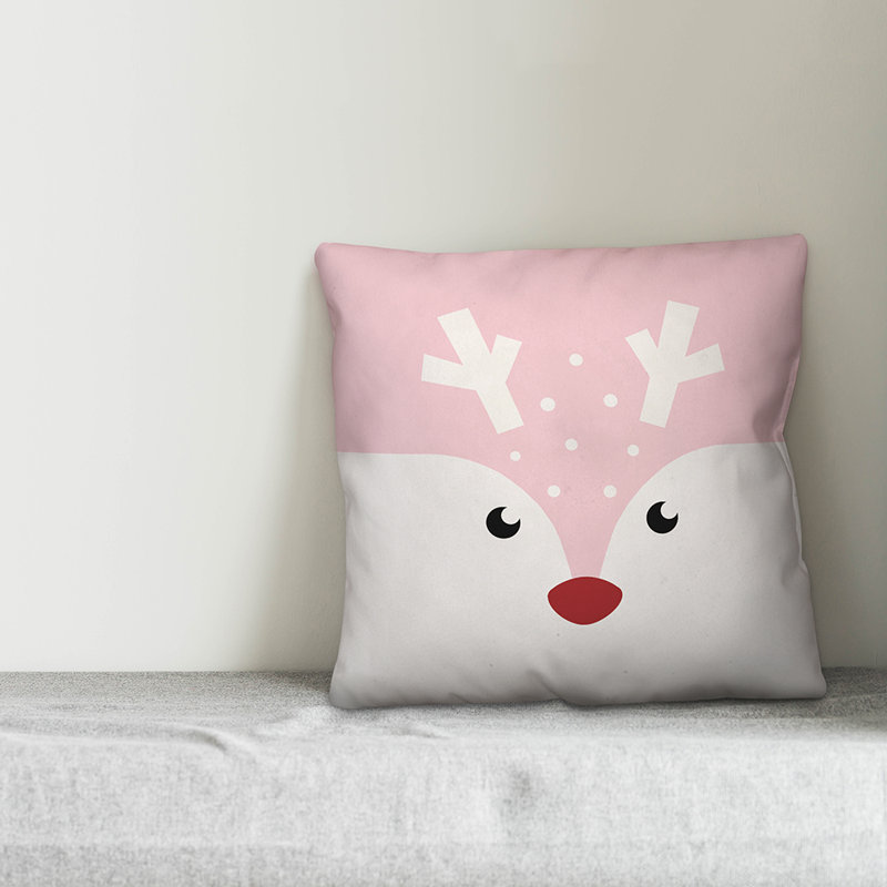 Geometric Pillow Cover, 16" x 16", Polyester/Polyfill