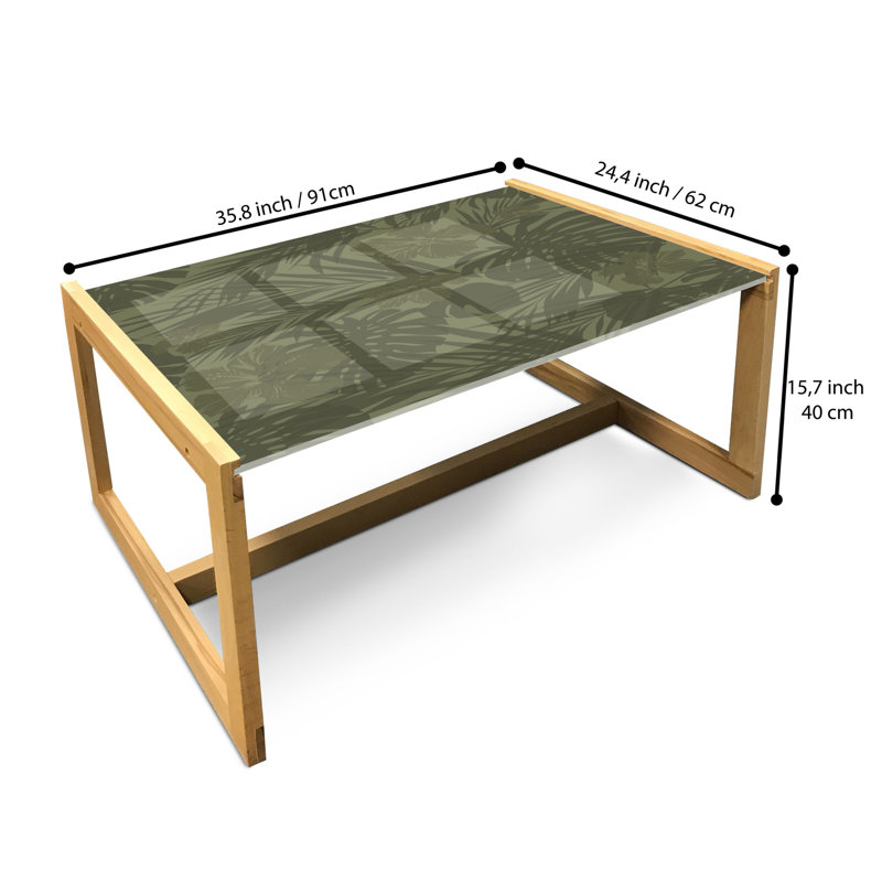 Jahriel Trestle Coffee Table, 40cm H x 91cm W x 62cm D