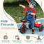 Tricycle pour tout-petits de 2 à 5 ans Qabo avec siège réglable, vélo pour tout-petits avec paniers de rangement pour filles et garçons, rouge