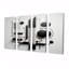 «Geometric Essence Monochromes Balance II - Minimalisme», art mural sur toile 4 pièces-1379978047