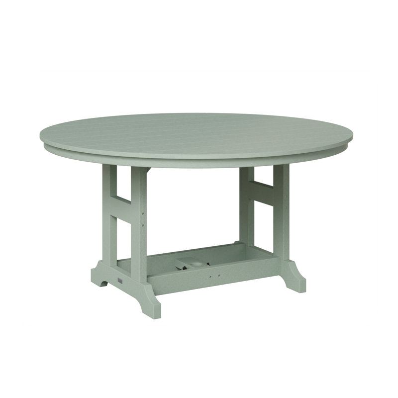 Table de salle à manger ronde Berlin, Écume de mer, écume de mer, H 35,5 po x l 60 po x P 60 po
