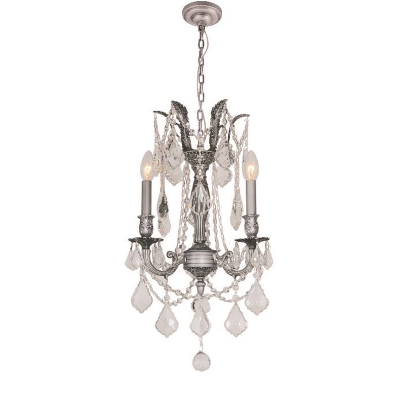 Toller 3 - Light Dimmable Classic / Traditional Chandelier, Pewter