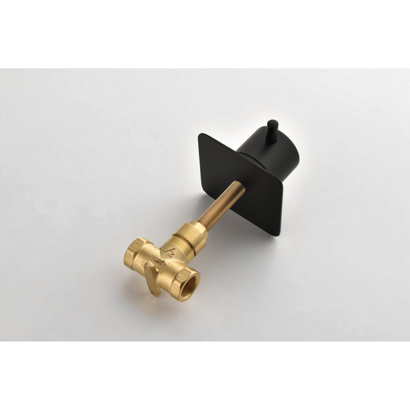 Master Shower Volume Control Valve - 3.58 In Square, 2.24 High, 4.26 Lb, Brass, Corrosion & Rust , Install Smoothly And Easily Adjustable 3/4" Cast Valve, Brass Handle, Corrosion, Rust-,