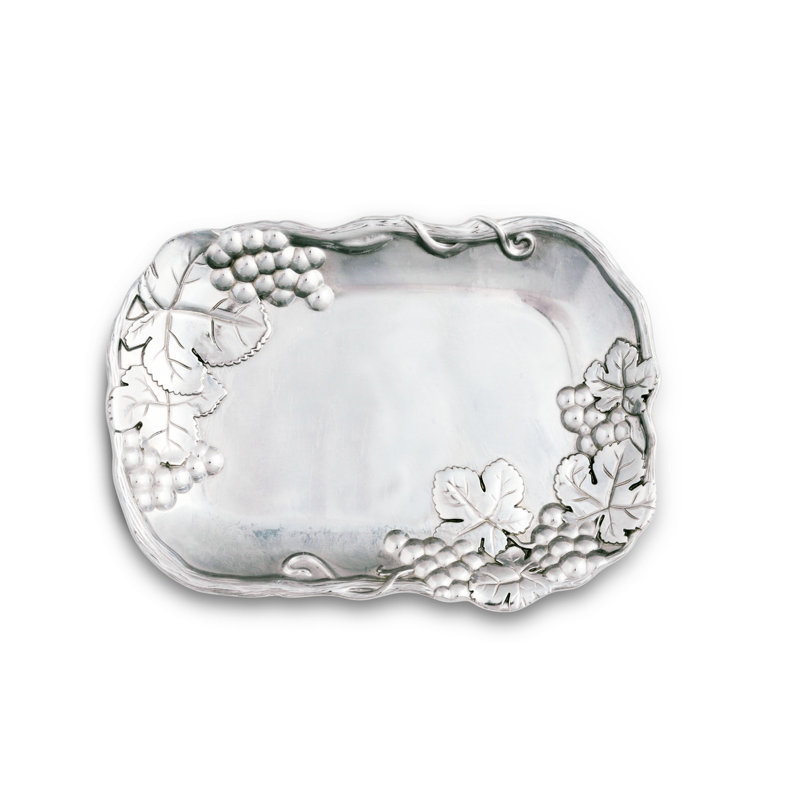 Grape Rectangle Aluminum Floral Platter