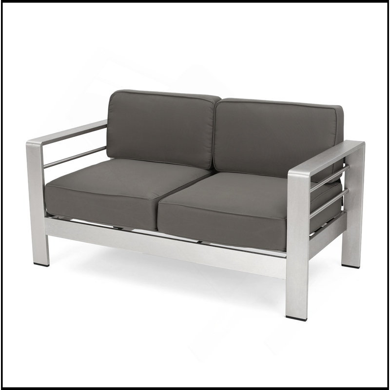 Cape Coral Kd Loveseat, Silver, Khaki