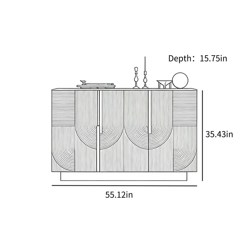 Vitrine médiévale minimaliste et élégante, Brun