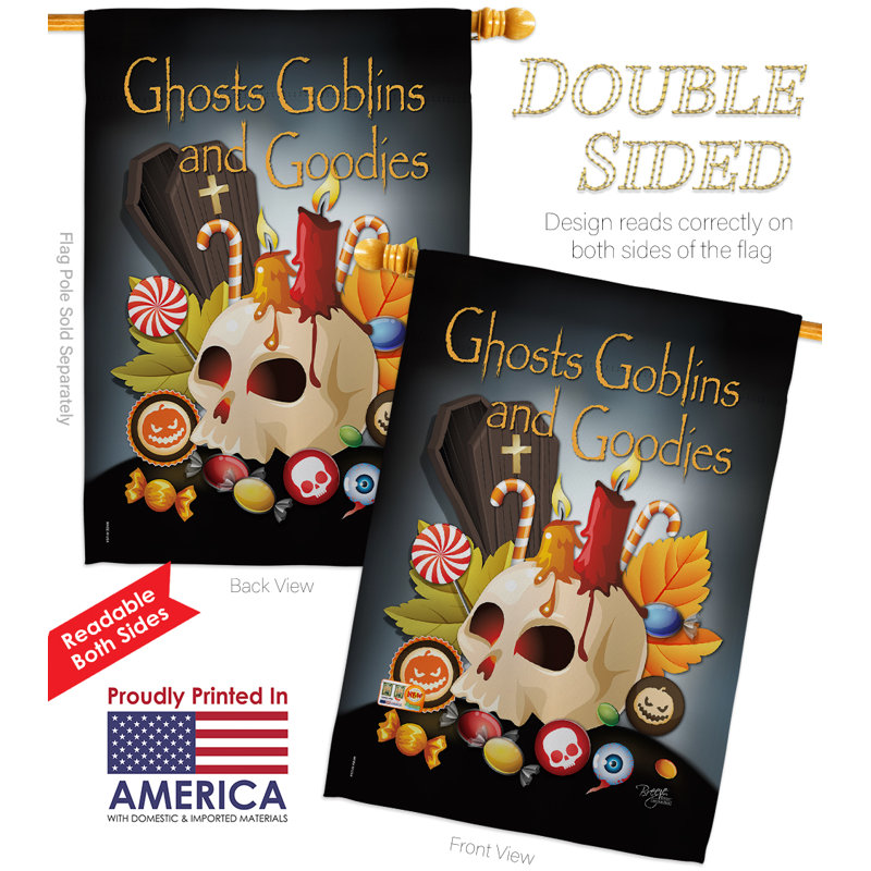 Ensemble de drapeaux en polyester 40 x 28 po Ghost Goblins and Goodies
