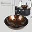 Metro Lane 42mm L x 42mm W Natural Glass Oval Sink with Tap