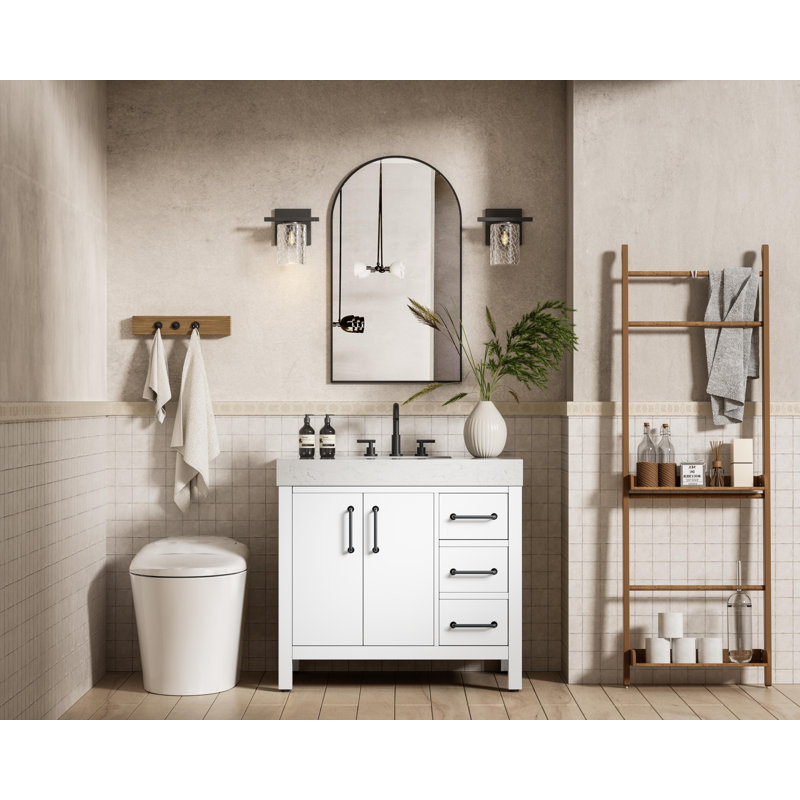 Meuble-lavabo simple 36 po 36 VF60636, Blanc