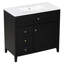 Meuble-lavabo noir 36 po avec lavabo-1204931884