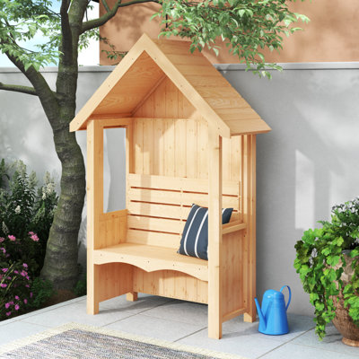 Solid Wood Pine Outdoor Bench