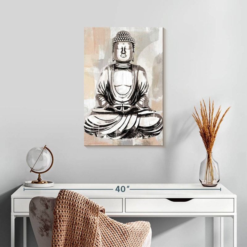 Adella Silver Buddha, 24" H x 16" W