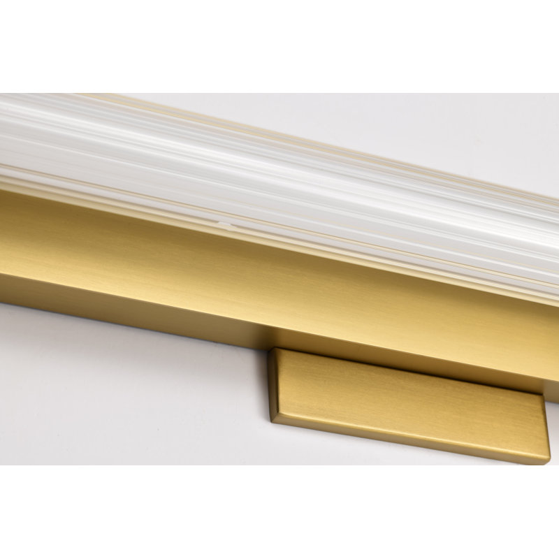 Larissa - LED Vanity - 3000K CCT - Opaque Glass, Vintage Brass, 32" Width