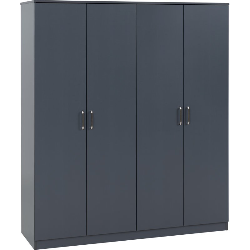 Tarves 4 Door Wardrobe, Dark Grey