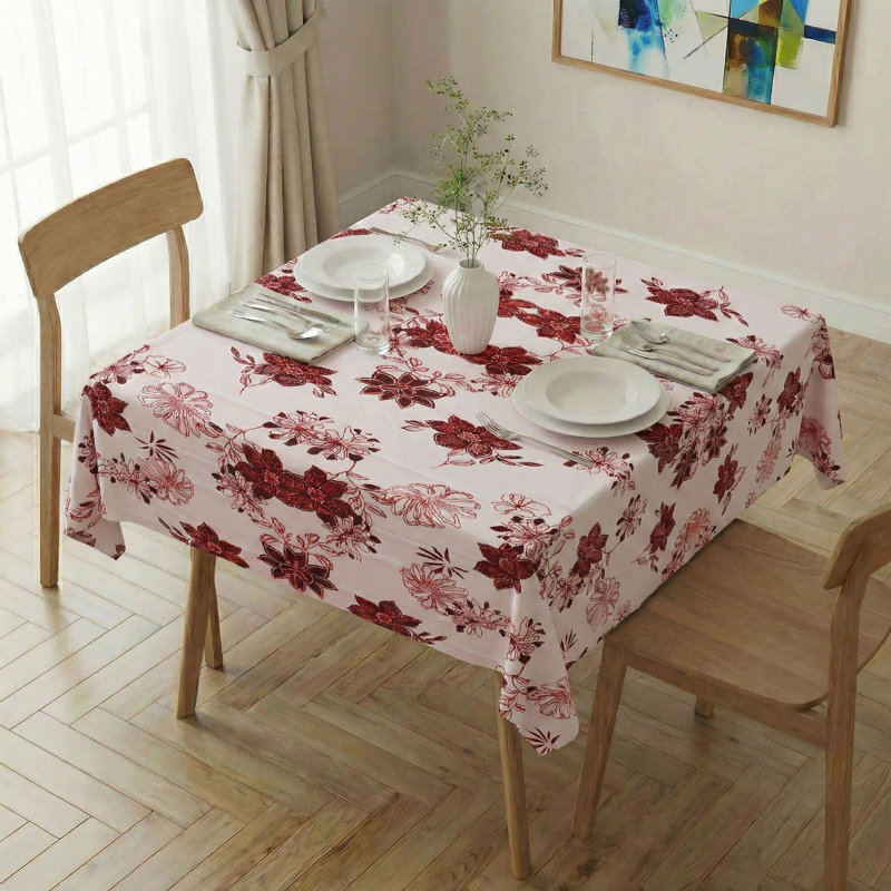 Elegant Tablecloth (55 x 55 Inches), 65% Cotton / 35% Polyester, Easy Clean, Machine Washable at 86°F, Tumble Dryer Safe, Ironable | Perfect for Dining Table & Special Occasions, Durable & Stylish Design