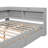 2 Drawer Solid Wood Bookcase Bed with Power Outlets and USB Charging Ports-127556143-127556137