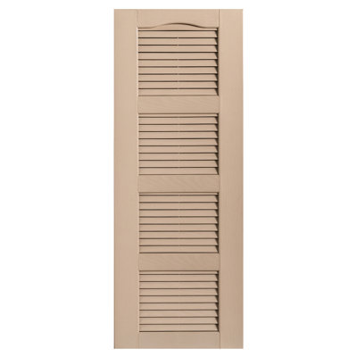 Cathedral Top Four-style Open Louver Shutters Pair