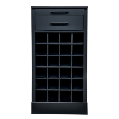 Meuble-bar à vin modulaire noir pour 24 bouteilles, buffet de rangement pour salle à manger