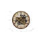 Horloge, 20 po, mécanisme d'engrenage, horloge murale, brun, transitionnel