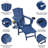 HDPE Adirondack Chair Patio Folding Fire Pit Chair with Cup Holder-109100888