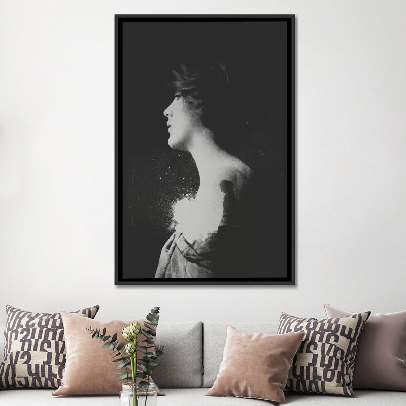 «Inner», impression sur toile, H 26 po x l 18 po x P 1,5 po, Toile avec cadre noir, Pas de tapis