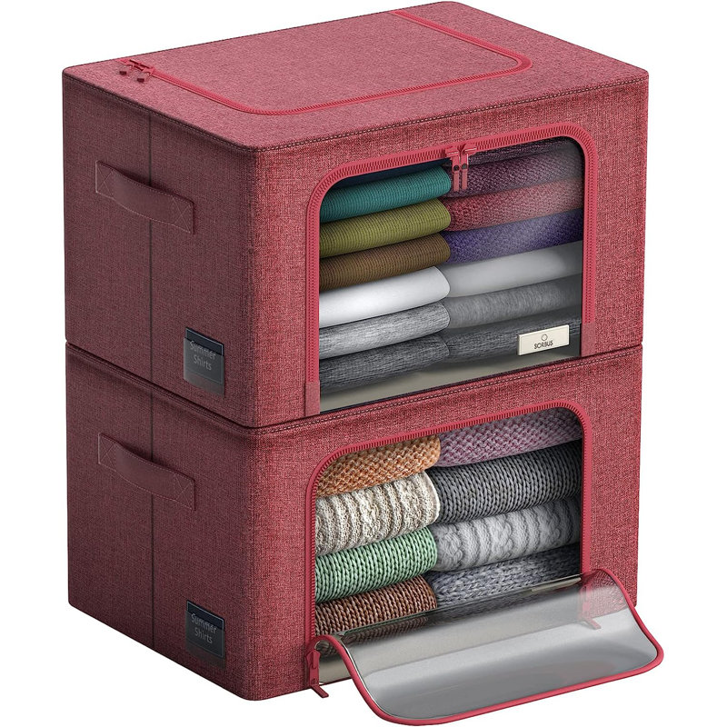 Rangement pour fenêtre sous le lit, Rose, H 13,75 po x l 19,75 po x P 16 po
